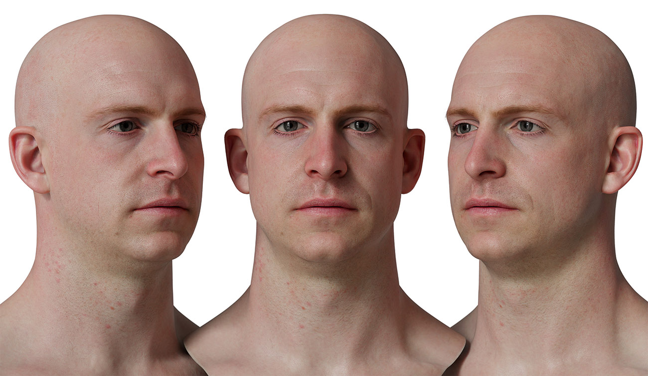 Male 3d head scan download